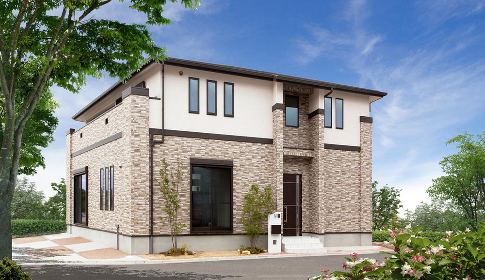 Model house photo. Master bedroom with a private space.