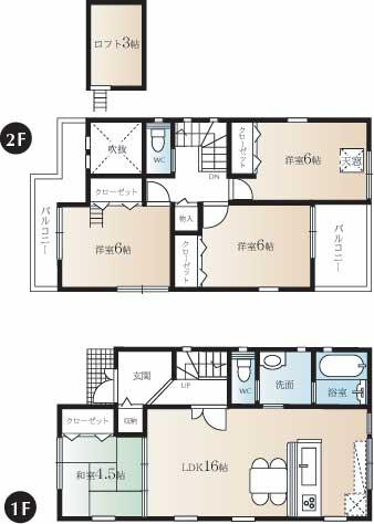 Floor plan. 37,800,000 yen, 4LDK, Land area 140.98 sq m , Building area 93.15 sq m floor plan