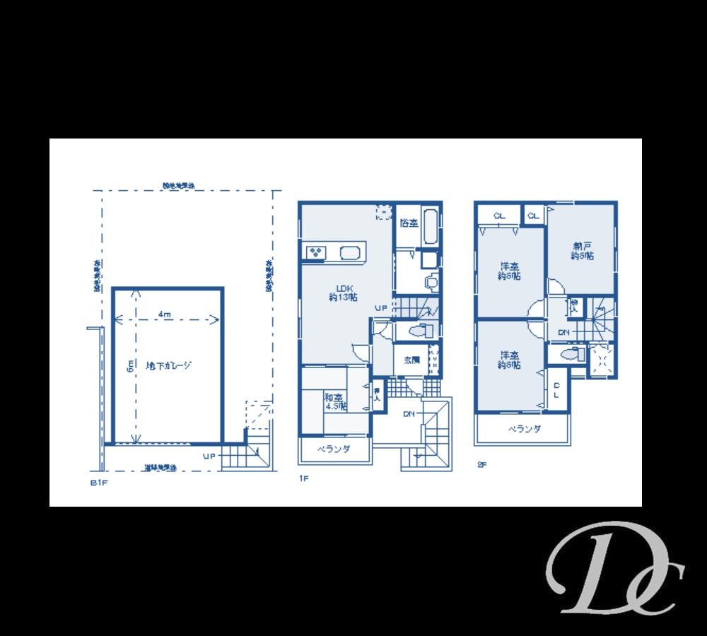 Floor plan. 32,800,000 yen, 3LDK + S (storeroom), Land area 72.62 sq m , Building area 108.01 sq m 2013 November Built