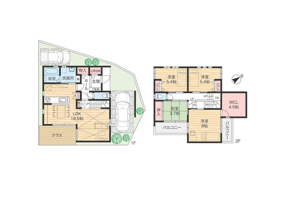 Floor plan. 43 million yen, 4LDK + S (storeroom), Land area 103.71 sq m , Building area 120.3 sq m