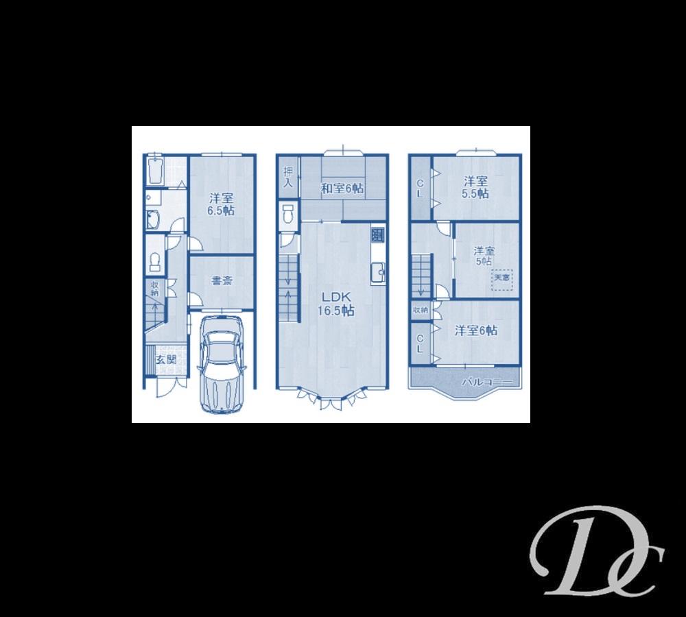 Floor plan. 27,800,000 yen, 5LDK + S (storeroom), Land area 51.72 sq m , Building area 113.03 sq m