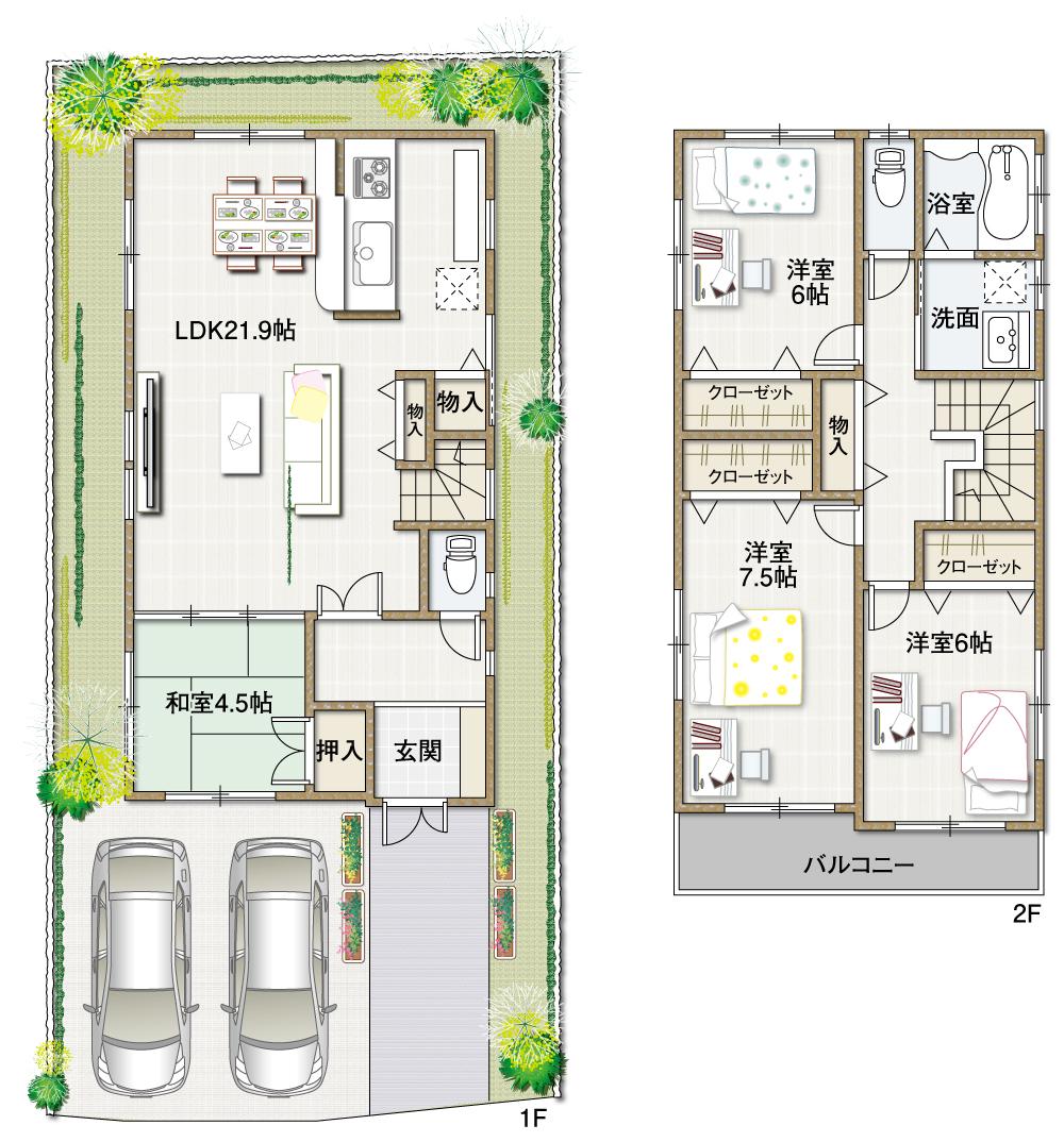 Floor plan. 36,800,000 yen, 4LDK, Land area 102.6 sq m , Building area 109.3 sq m 13 issue areas