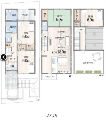 Floor plan. 39,800,000 yen, 3LDK, Land area 89.22 sq m , Building area 91.9 sq m