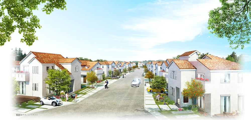 Other. Beautiful cityscape birth to essential facilities are also full of a feeling of opening by making the spacious grounds in a familiar location to life. (Cityscape image illustration)