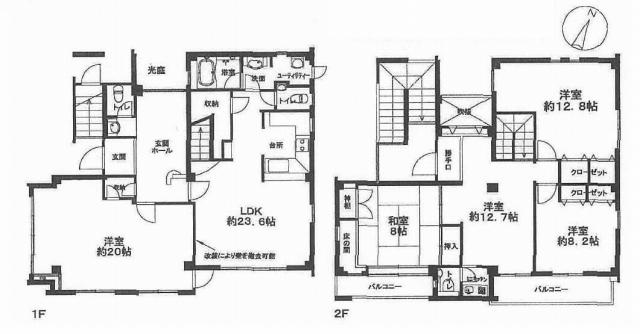 Floor plan. 83,500,000 yen, 4LDK, Land area 250.79 sq m , Building area 204.39 sq m