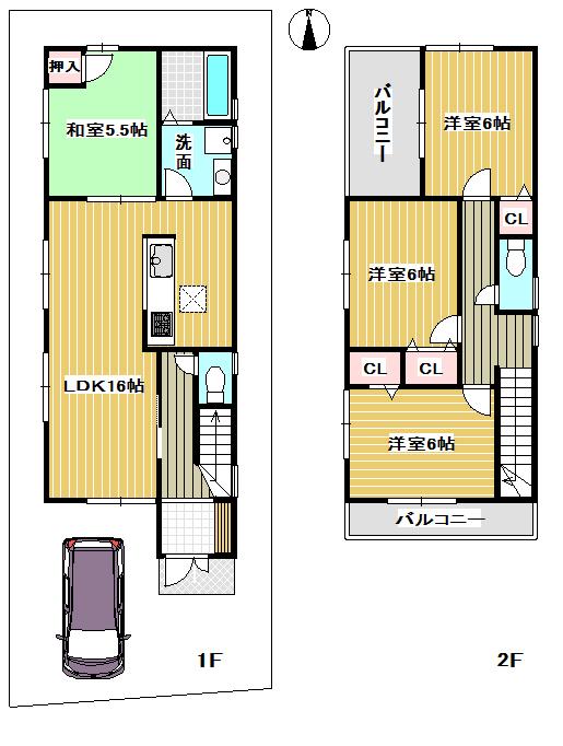 Floor plan. (No. 3 locations), Price 35,300,000 yen, 4LDK, Land area 94.27 sq m , Building area 93.15 sq m
