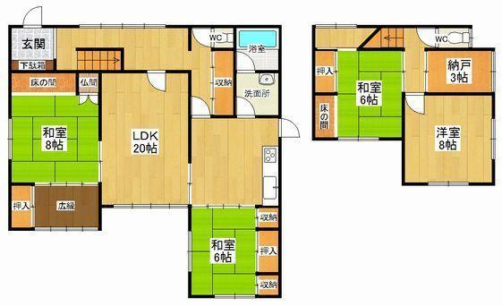 Floor plan. 27 million yen, 4LDK+S, Land area 236.35 sq m , Building area 171.5 sq m