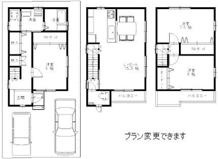 Floor plan. 29,800,000 yen, 3LDK, Land area 72 sq m , Since it is a building area of 89.37 sq m free design, Please let me create a plan view of your choice! Building construction costs ・ Exterior construction costs ・ Water City receipt of payment ・ Ground improvement costs ・ 10-year defect warranty ・ Is the price of the quasi-fire protection costs, etc. included