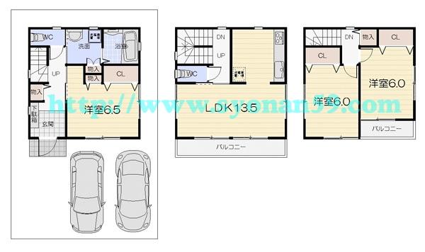 Floor plan. 27,800,000 yen, 3LDK, Land area 75.35 sq m , Building area 85.05 sq m floor plan