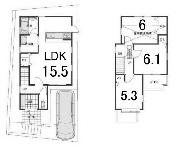 Floor plan. 28.8 million yen, 3LDK+S, Land area 85.09 sq m , Building area 77.66 sq m