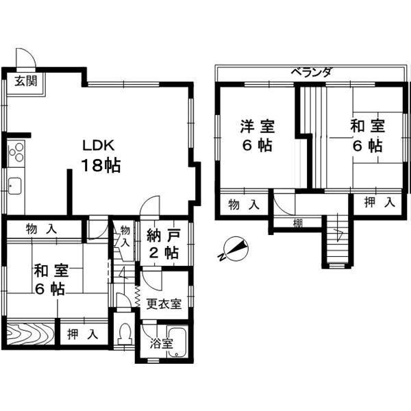 Floor plan. 14.5 million yen, 3LDK + S (storeroom), Land area 188.18 sq m , Building area 92.55 sq m