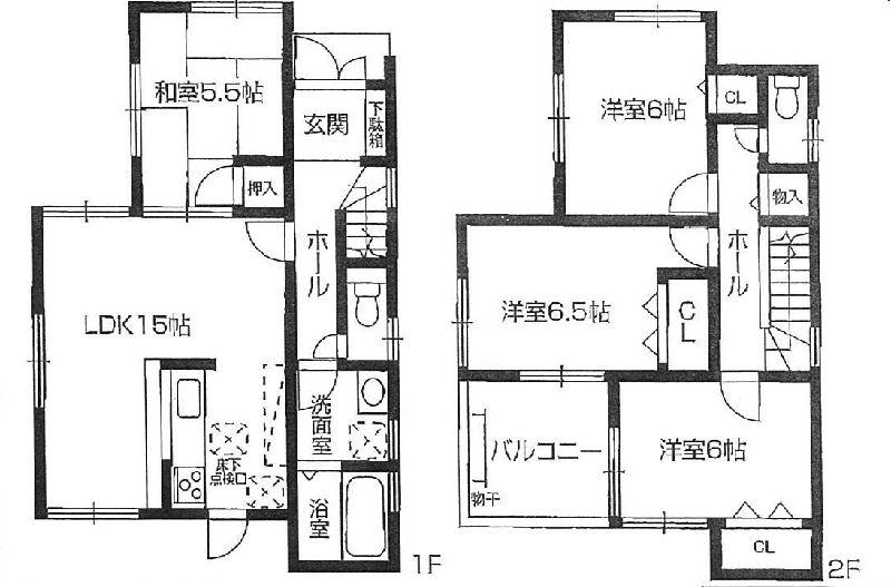 Floor plan. 33,800,000 yen, 4LDK, Land area 105.82 sq m , Building area 92.34 sq m