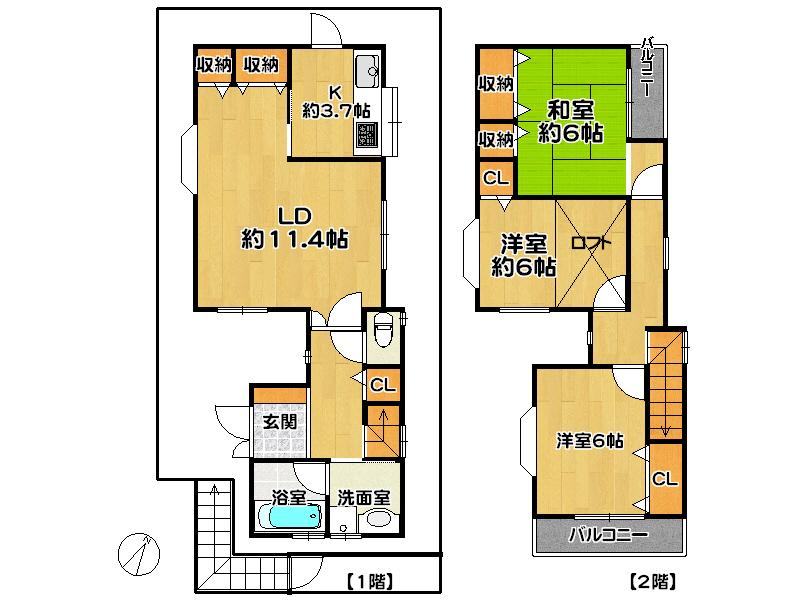 Floor plan. 25,900,000 yen, 3LDK, Land area 104.51 sq m , Building area 89.91 sq m