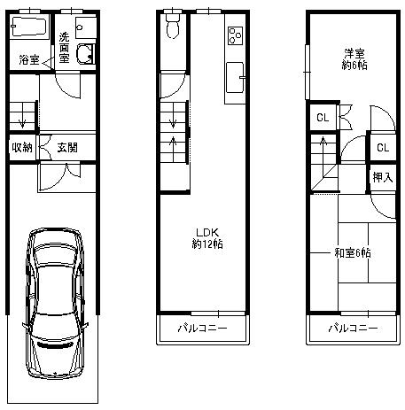 Floor plan. 10.8 million yen, 2LDK, Land area 38.84 sq m , Building area 67.5 sq m