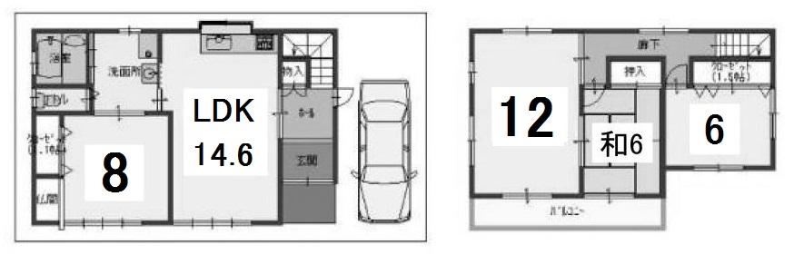 Floor plan. 29,900,000 yen, 4LDK, Land area 101.24 sq m , Building area 110.16 sq m 4LDK! All room 6 quires more!