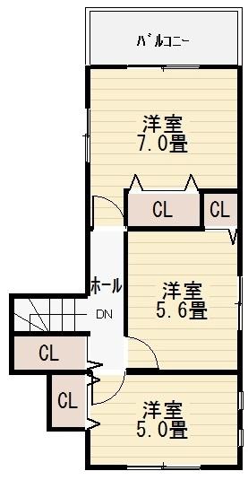 Floor plan. 33,900,000 yen, 4LDK, Land area 119.94 sq m , Building area 85.04 sq m reference example plan Second floor 38.47 sq m