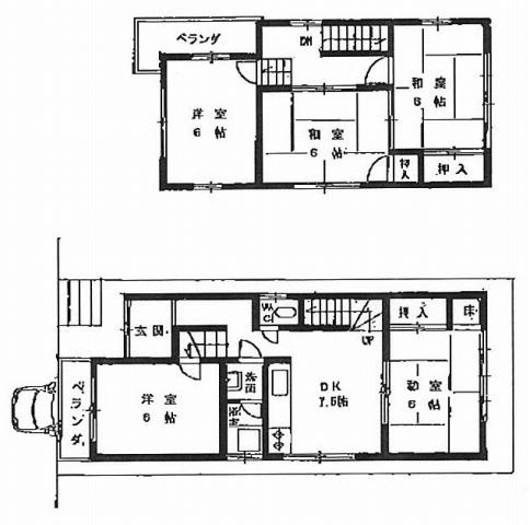 Floor plan. 13.4 million yen, 5DK, Land area 77.1 sq m , Building area 85.05 sq m