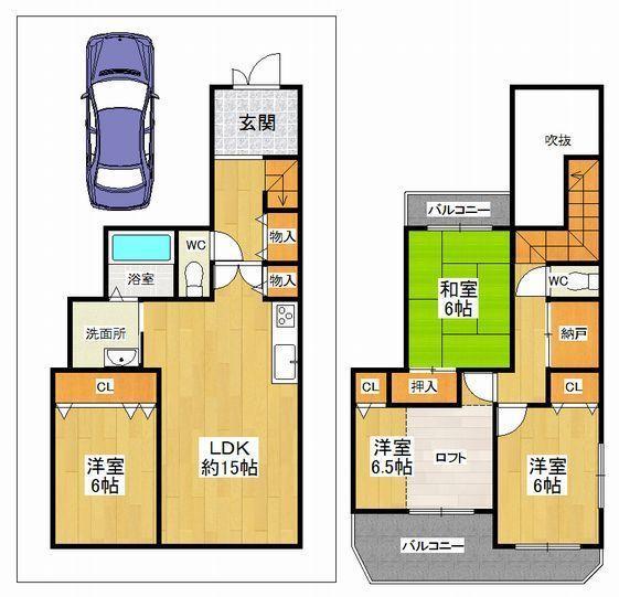 Floor plan. 24,800,000 yen, 4LDK, Land area 100.63 sq m , Building area 100.78 sq m