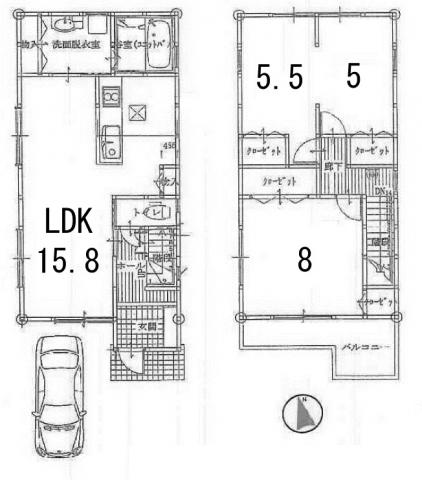 Floor plan. 29,800,000 yen, 3LDK, Land area 87.83 sq m , Building area 86.46 sq m all-electric homes!