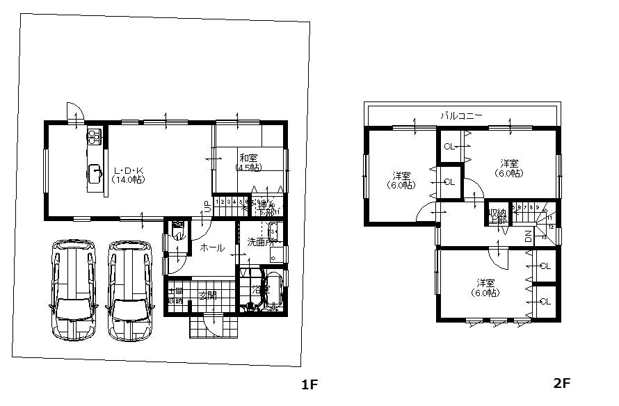 Compartment figure. Land price 24 million yen, Land area 144.66 sq m