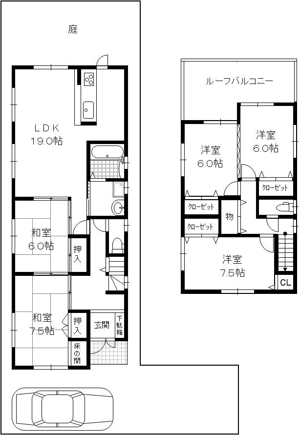 Floor plan. 32 million yen, 5LDK, Land area 177.8 sq m , Building area 121.5 sq m