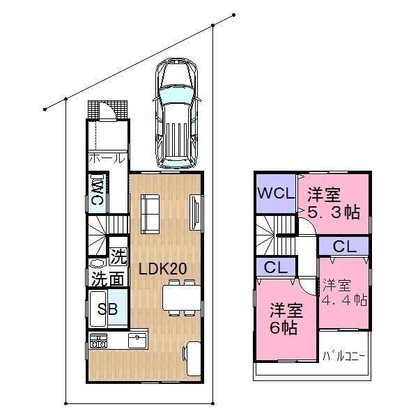 Compartment figure. Land price 12,850,000 yen, Land area 87.61 sq m