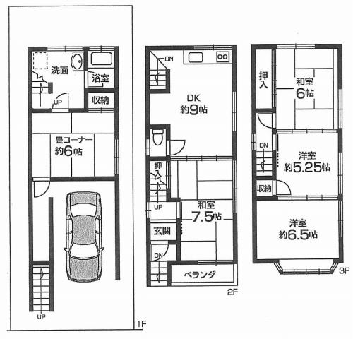 Floor plan. 13.8 million yen, 5DK, Land area 60.75 sq m , Building area 108.93 sq m