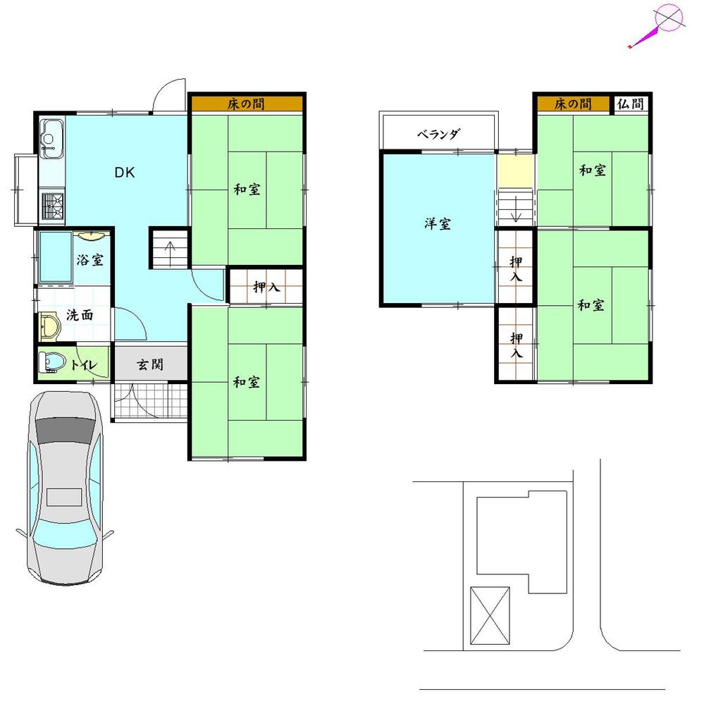 Floor plan. 22,800,000 yen, 5DK, Land area 110.44 sq m , Building area 80.31 sq m