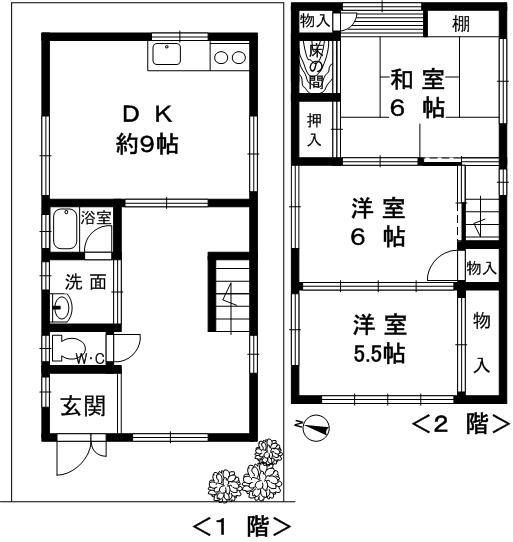 Floor plan. 11.8 million yen, 3DK, Land area 65.26 sq m , Building area 74.01 sq m