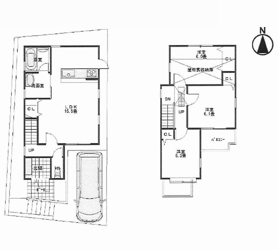 Floor plan. 28.8 million yen, 3LDK, Land area 85.09 sq m , Building area 77.66 sq m