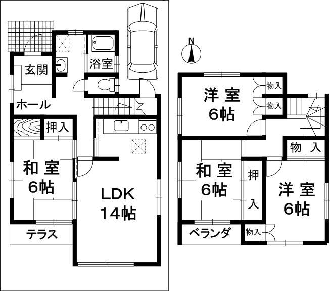 Floor plan. 22 million yen, 4LDK, Land area 136.37 sq m , Building area 94.4 sq m