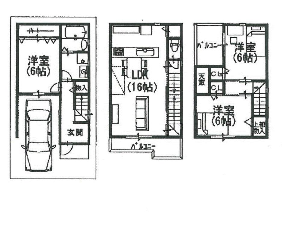 Floor plan. 24,800,000 yen, 3LDK, Land area 58.27 sq m , Building area 101.59 sq m