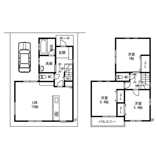 Floor plan. 22,800,000 yen, 3LDK, Land area 70 sq m , Building area 80.37 sq m