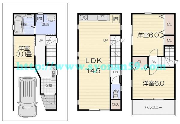 Floor plan. 21,800,000 yen, 2LDK + S (storeroom), Land area 48.96 sq m , Building area 84.24 sq m floor plan