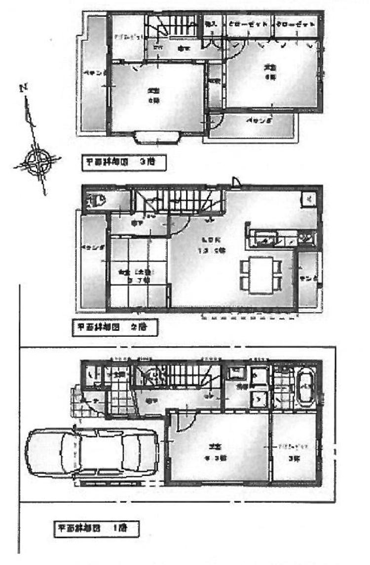 Floor plan. 28,400,000 yen, 4LDK, Land area 68.8 sq m , Building area 103.86 sq m