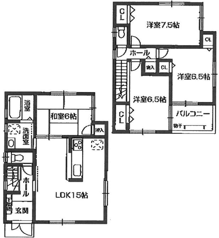Floor plan. 26,800,000 yen, 4LDK, Land area 104.41 sq m , Building area 96.96 sq m
