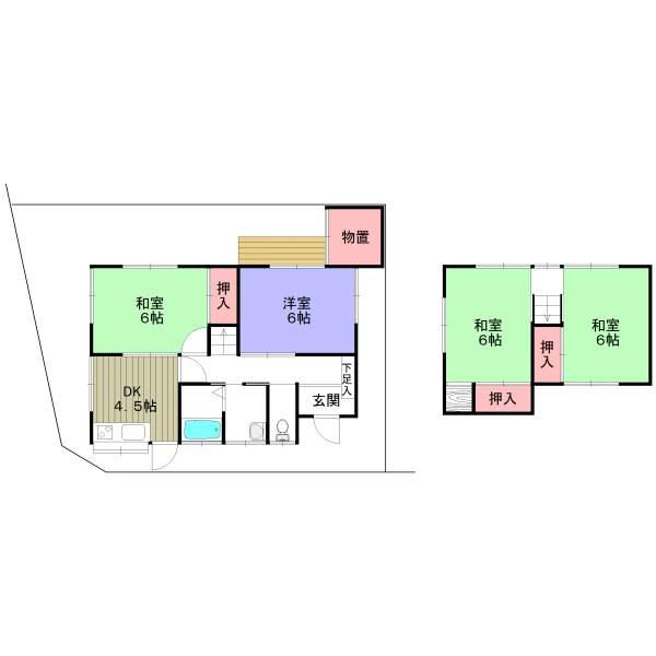 Floor plan. 14.9 million yen, 4DK, Land area 97.19 sq m , Building area 68.99 sq m