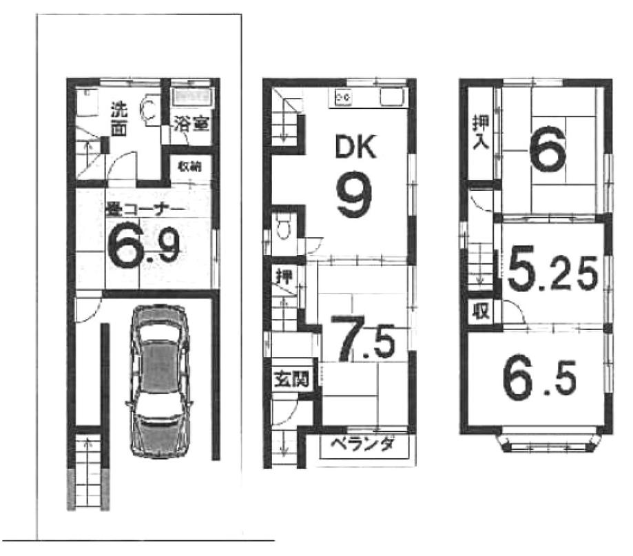 Floor plan. 13.8 million yen, 5DK, Land area 60.75 sq m , Building area 108.93 sq m 5DK! 
