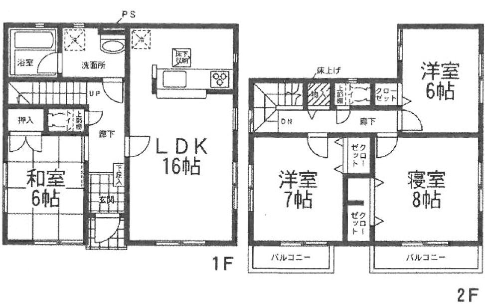Floor plan. 30,900,000 yen, 4LDK, Land area 135 sq m , Building area 100.03 sq m