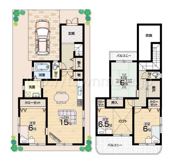 Floor plan. 24,800,000 yen, 4LDK+S, Land area 100.63 sq m , Building area 100.78 sq m Floor