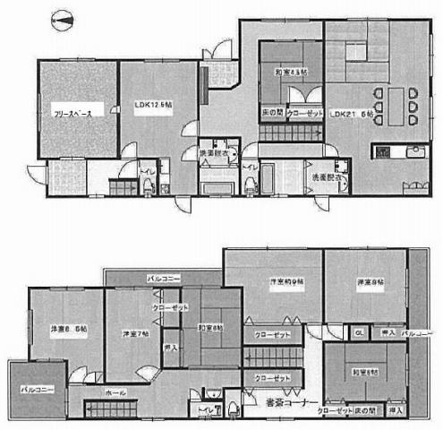 Floor plan. 74,900,000 yen, 3LDK, Land area 272.2 sq m , Building area 251.32 sq m