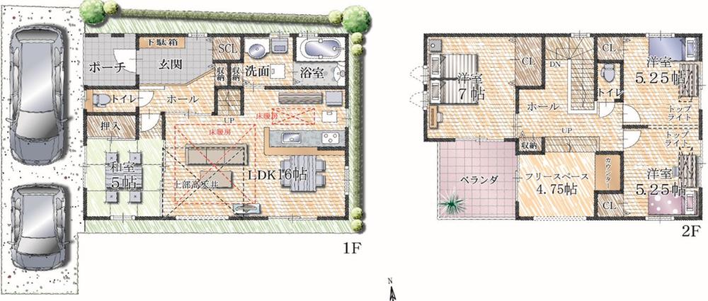 Floor plan. Second edition model house