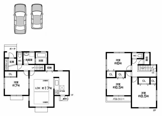 Floor plan. 37,900,000 yen, 4LDK, Land area 197.03 sq m , Building area 109.3 sq m