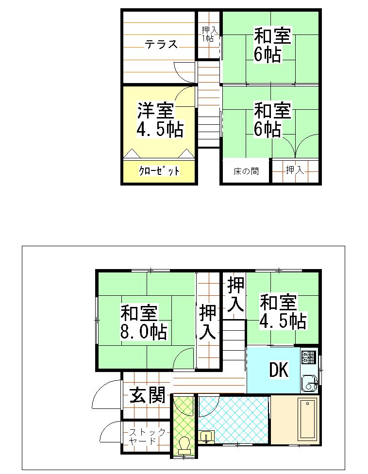 Floor plan. 12.5 million yen, 5DK, Land area 71.51 sq m , Building area 74.52 sq m