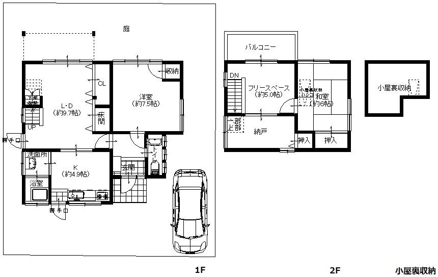 Floor plan. 28.8 million yen, 3LDK + S (storeroom), Land area 144.66 sq m , Building area 75.01 sq m