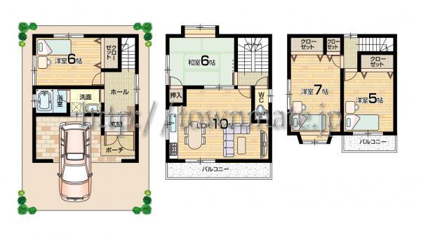 Floor plan. 18.9 million yen, 4LDK, Land area 54.25 sq m , Building area 89.42 sq m Floor