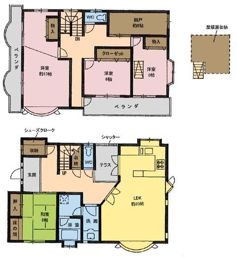 Floor plan. 31,800,000 yen, 4LDK+S, Land area 150.94 sq m , Building area 157.34 sq m