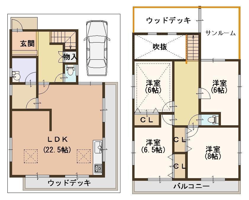 Floor plan. 32,800,000 yen, 4LDK, Land area 109.01 sq m , Building area 119.92 sq m