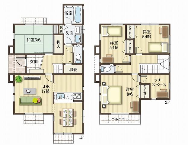 Building plan example (floor plan). Reference plan view