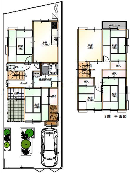 Floor plan. 18,800,000 yen, 6DK, Land area 111.12 sq m , House of 6DK that habitable even in the building area 103.15 sq m large family
